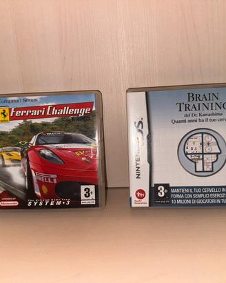 Giochi Nintendo DS Ferrari Challenge e Brain Train
