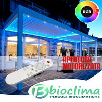 Pergola bioclimatica gazebo 4x8 a Motore con LED