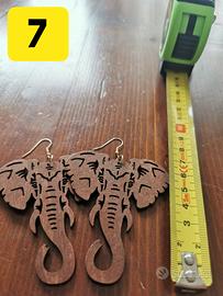 20 modelli di orecchini in legno incisi al laser 