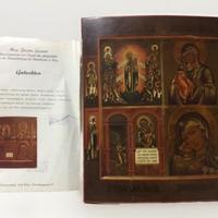 Antica icona del 1820 Quadripartita  certificata