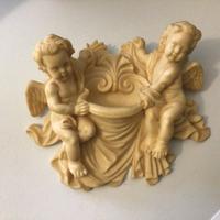 Acquasantiera cherubini in resina