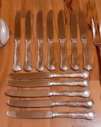 Set antiche posate argentate 12/14 pezzi