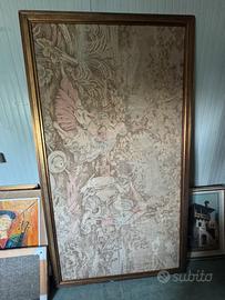 Grande arazzo da parete con scena galante