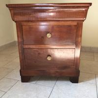 DUE COMODINI IN NOCE MASSELLO  FATTI DA EBANISTA