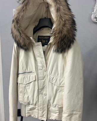 Woolrich parka bianco panna