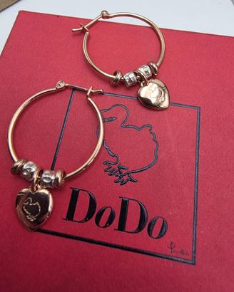 ORECCHINI DODO ORO ARGENTO CUORI