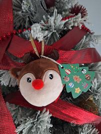 Pallina di natale peluche, forma di renna, Legami
