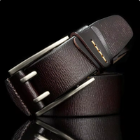 Cintura in vera pelle c fibbia doppio ardiglione