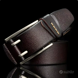 Cintura in vera pelle c fibbia doppio ardiglione