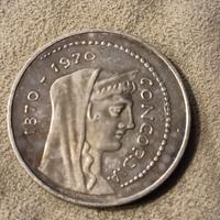 moneta argento 1000 lire 1970 