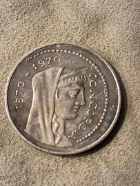 moneta argento 1000 lire 1970 