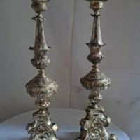 Coppia di candelabri 1800 in argento