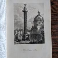libro antico con stampe dell'impero romano
