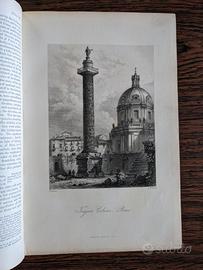 libro antico con stampe dell'impero romano