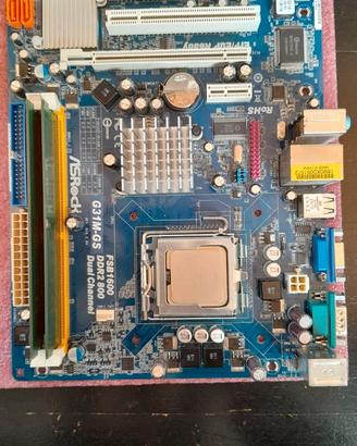 Scheda madre, CPU E8500, 2GB RAM DDR2
