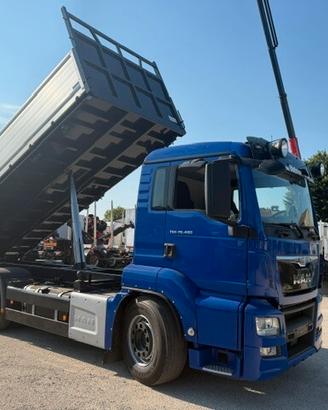 Man TGS 26.480 ribaltabile trilaterale da 6,5 mt.