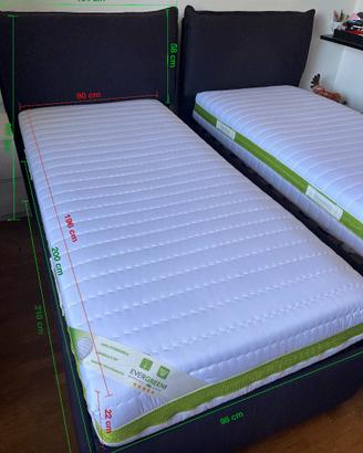 2 letti contenitore singoli Ikea