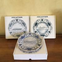 3 piatti ceramica G.MAZZOTTI 1903 Fincantieri