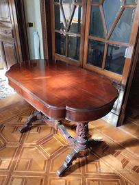 ANTICO TAVOLO IN NOCE stile UMBERTINO FINE 800