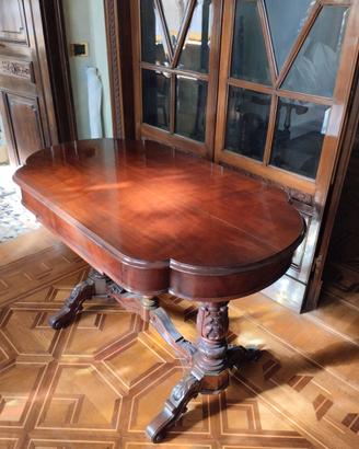 ANTICO TAVOLO IN NOCE stile UMBERTINO FINE 800
