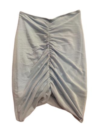 Gonna azzurra mesh drappeggiata