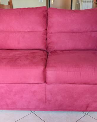 Divano due posti rosso di Poltrone Sofà.