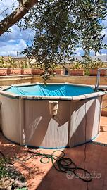 piscina circolare in metallo 