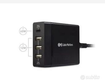 Caricabatterie  72W carica rapido  4 USB 🚀 1 USB-C