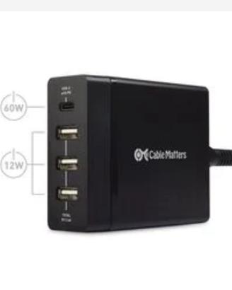 Caricabatterie  72W carica rapido  4 USB 🚀 1 USB-C