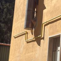  2 canne fumarie  in rame h. circa 7 metri 