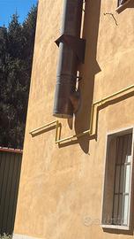  2 canne fumarie  in rame h. circa 7 metri 