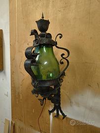 lampada da esterno in ferro battuto 