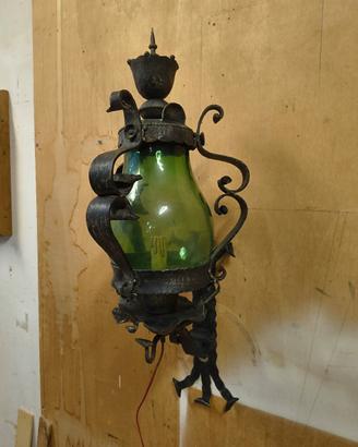 lampada da esterno in ferro battuto 