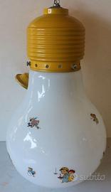 Lampadario a forma di grande lampadina - anni 70
