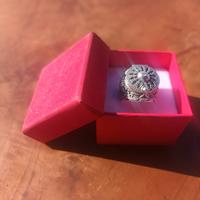 Stupendo Anello Indiano Contenitore in Argento 925