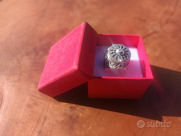 Stupendo Anello Indiano Contenitore in Argento 925