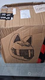 Casco moto con orecchie – NUOVO XL – Nero lucido