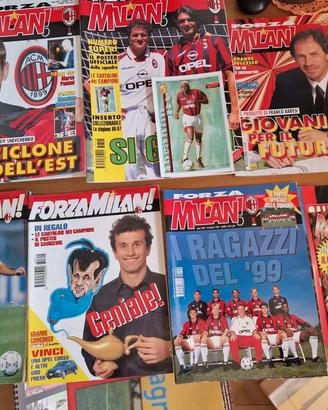 6 riviste Forza Milan 89/97 con poster + 1 rivista
