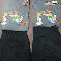 set pz 2 pigiami unisex cotone 1pz tg s + 1pz tg m