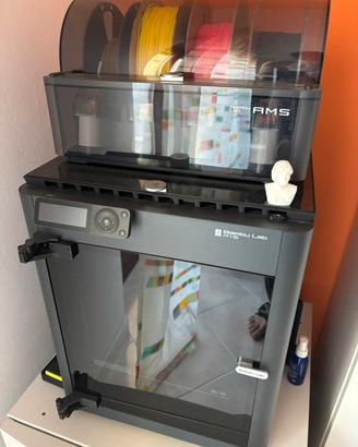 Stampante 3d P1S Bambulab Combo (AMS) + ricambi