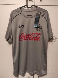 Maglia napoli allenamento 2025 coca cola grigia