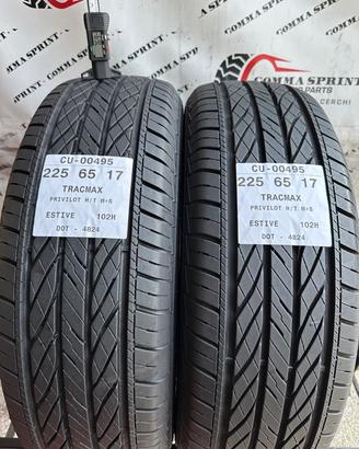 2 PNEUMATICI 225/65 R17 TRACMAX ESTIVE SEMINUOVE