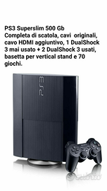 PS3 Superslim 500Gb + 70 giochi