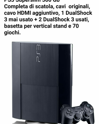PS3 Superslim 500Gb + 70 giochi