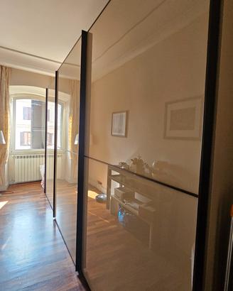 Armadio scorrevole Presotto 3 ante  vetro beige