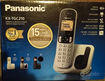 PANASONIC KX-TGC210  TELEFONO DECT NERO