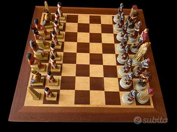 Scacchi  italfama romani Vs egiziani  + scacchiera