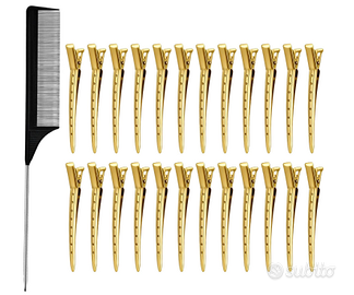 Set 24 Pezzi Clip per Sezionare i Capelli Pettine