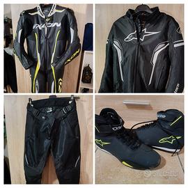 Tuta pelle IXON,giacca+pantalone+scarpe ALPINESTAR