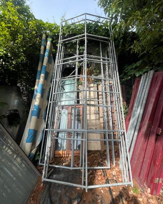4 tettoie in ferro zincato